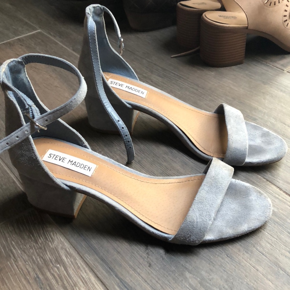 Steve Madden block heel, baby blue